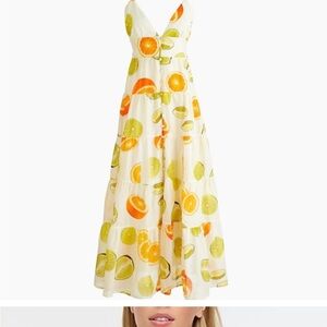 Edie Parker x J. Crew Citrus Print Maxi Dress
